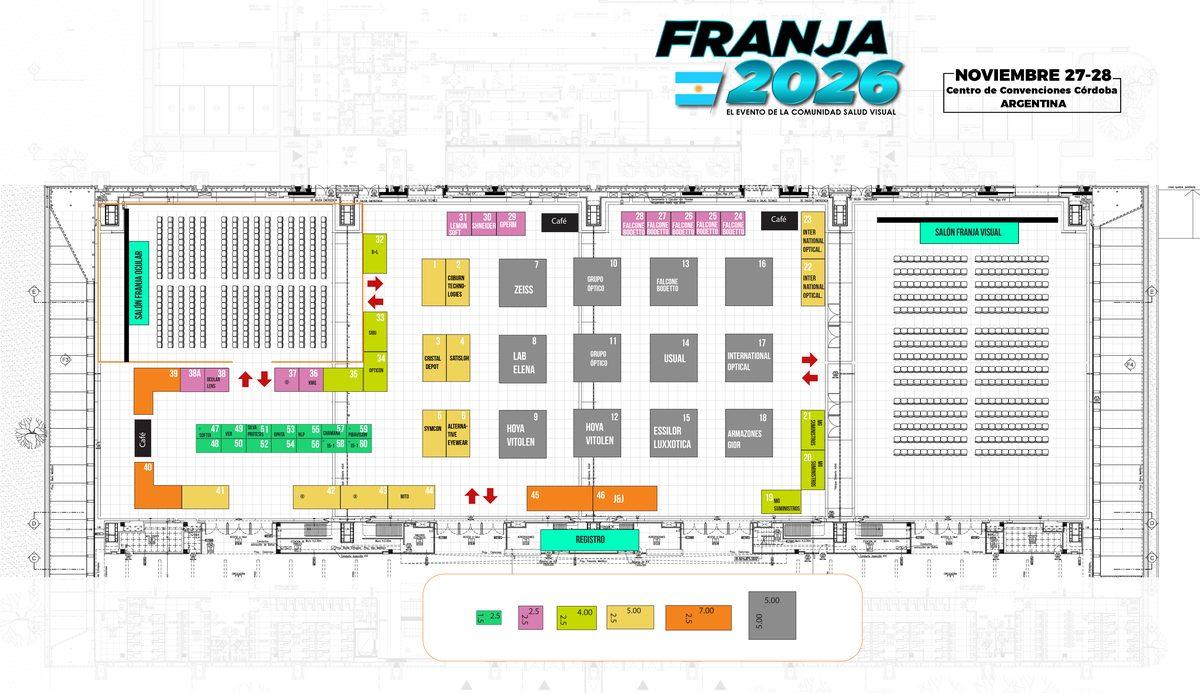 Plano del Salón de Negocios FRANJA AR 2026