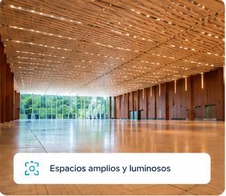 Espacios amplios y luminosos